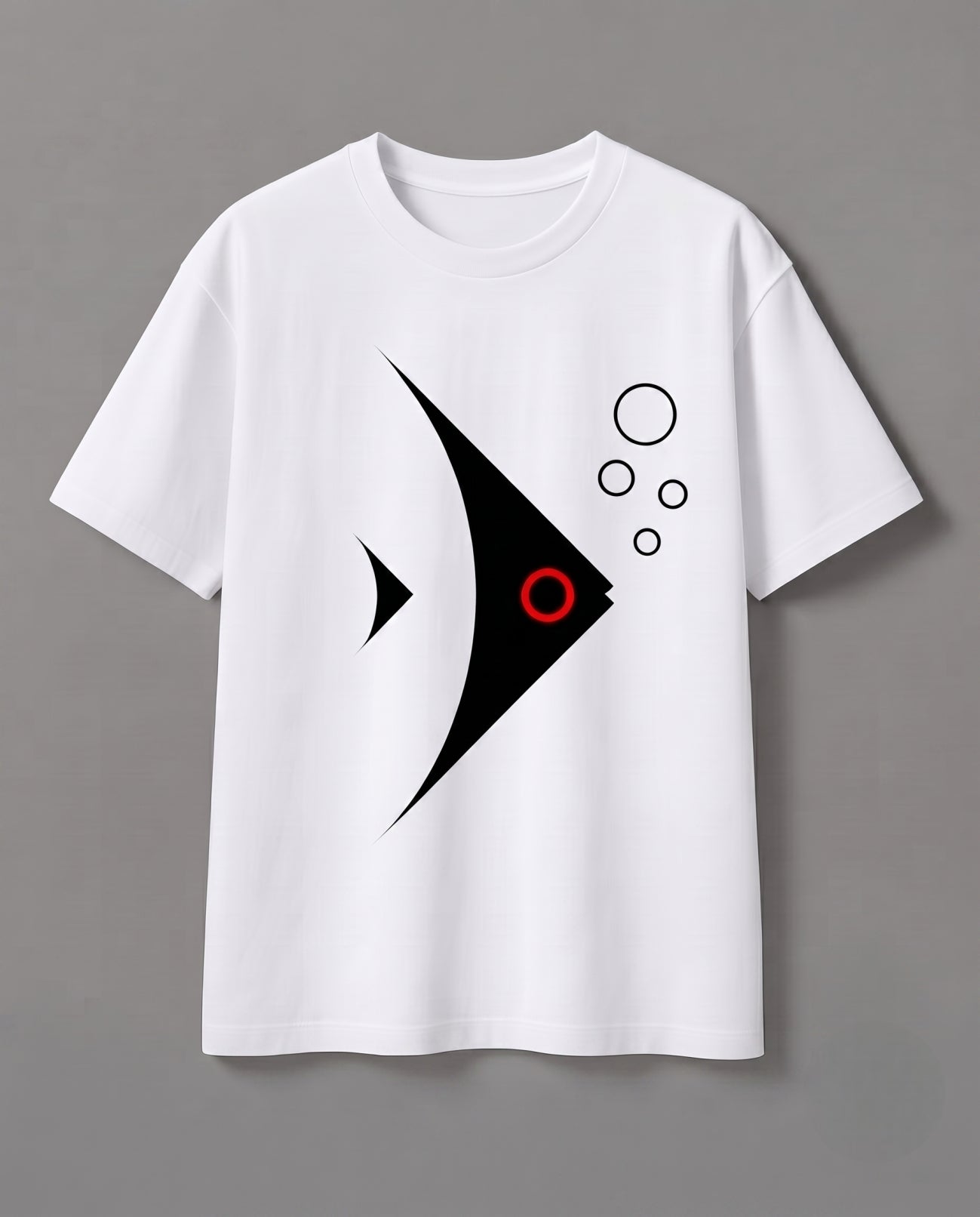 T- SHIRT- OVERSIZED- BLACK FISH