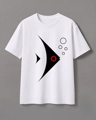 T- SHIRT- OVERSIZED- BLACK FISH