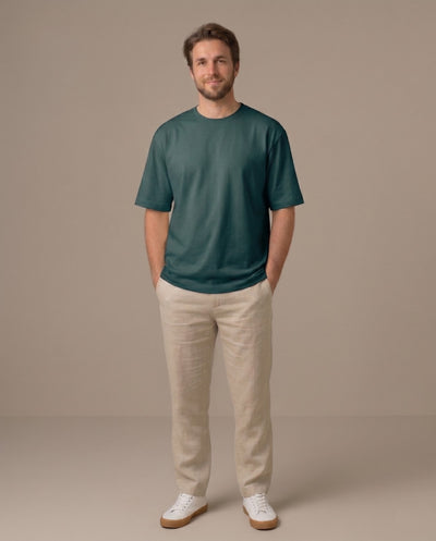 T- SHIRT- OVERSIZED - PEACOCK GREEN