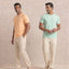 COMBO- REGULAR - LIGHT ORANGE & SEA GREEN