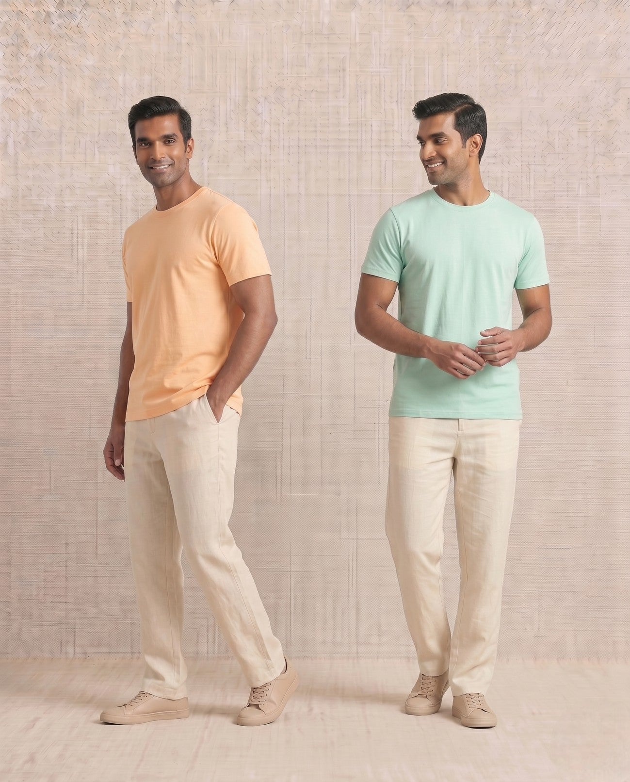 COMBO- REGULAR - LIGHT ORANGE & SEA GREEN