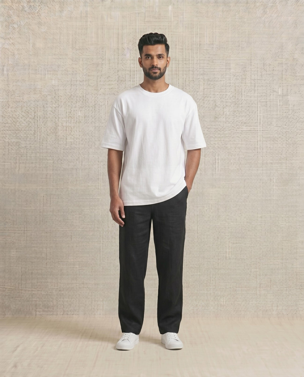 COMBO- OVERSIZED- BLACK,WHITE & CREAM