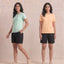 COMBO- REGULAR - LIGHT ORANGE & SEA GREEN