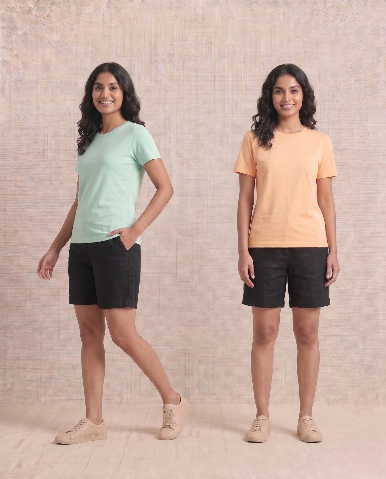 COMBO- REGULAR - LIGHT ORANGE & SEA GREEN
