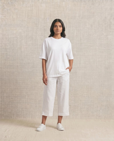 T- SHIRT- OVERSIZED - POWDER WHITE