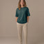 T- SHIRT- OVERSIZED - PEACOCK GREEN
