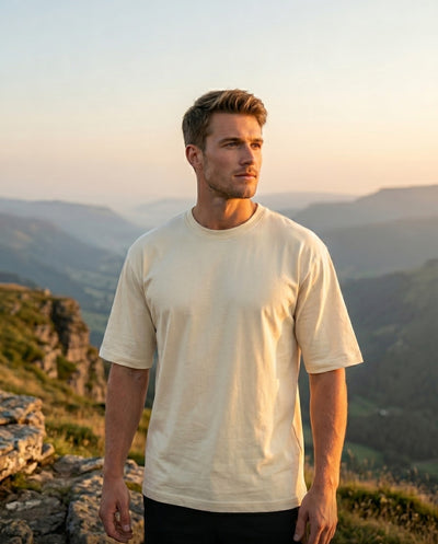 T- SHIRT- OVERSIZED - CREAM