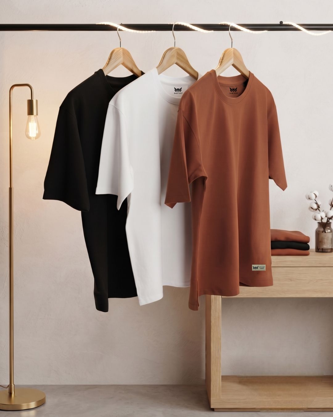 COMBO- OVERSIZED- BLACK,WHITE & BROWN