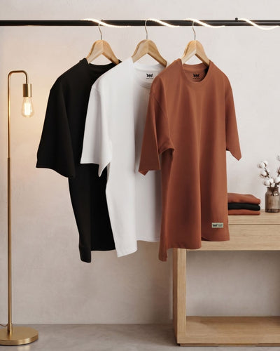 COMBO- OVERSIZED- BLACK,WHITE & BROWN